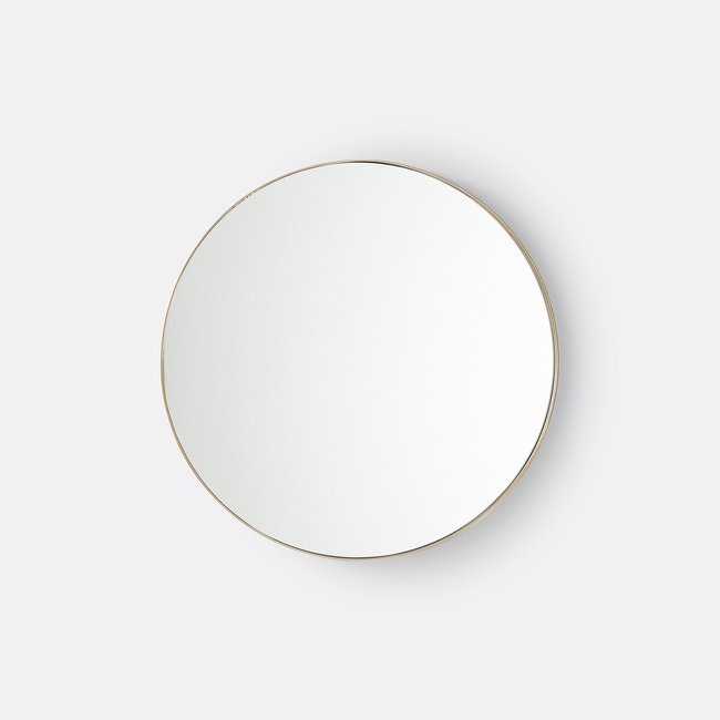 Miroir rond, en métal fer, diamètre 60 cm, IODUS Couleur laiton <span itemprop=