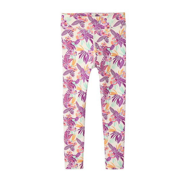 Legging technique sport motifs exotiques écru <span itemprop=