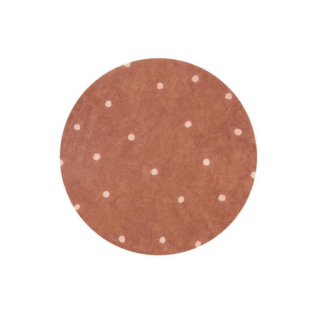 Tapis Rond en coton  à pois CHASSE AUX CHAMPIGNONS - LORENA CANALS