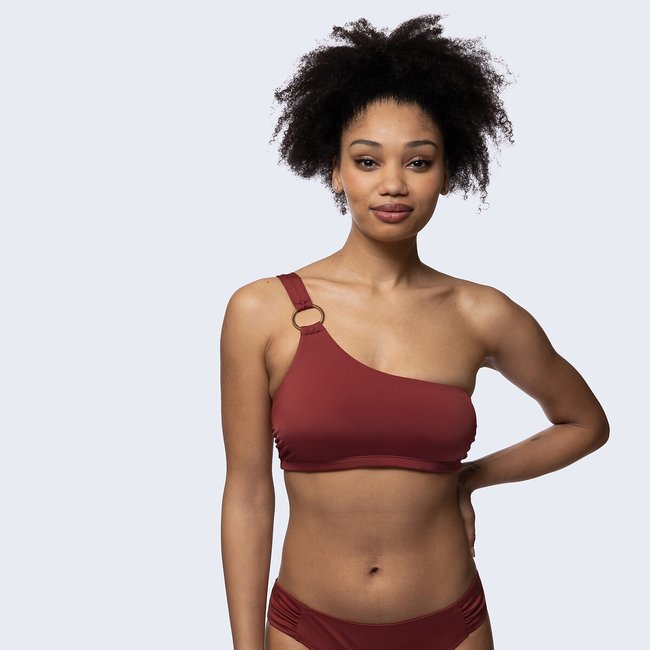 Reggiseno per bikini asimmetrico Azores rosso mattone DORINA