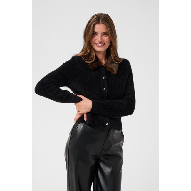 Cardigan à tricot noir pitch black <span itemprop=