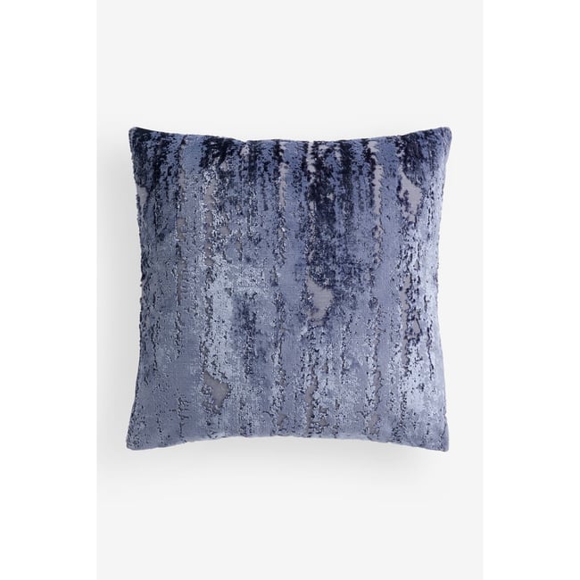 Coussin abstrait en velours collection luxe bleu marine <span itemprop=