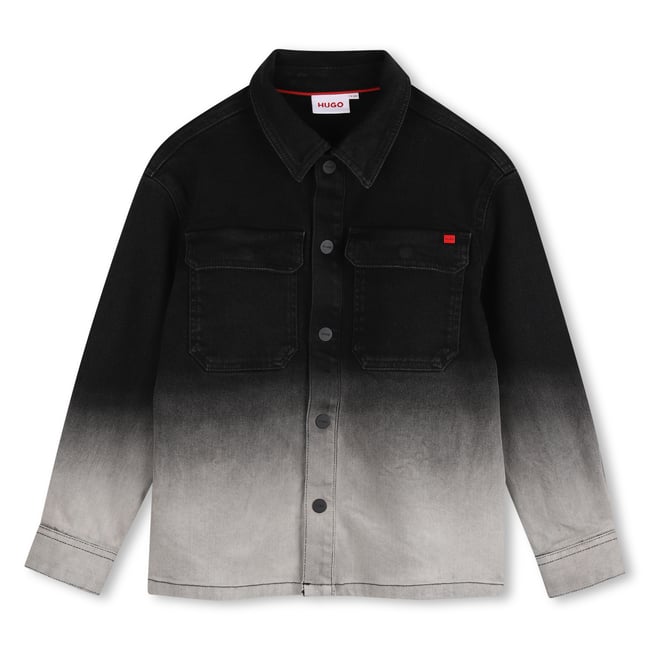 Sur-chemise denim black lave <span itemprop=