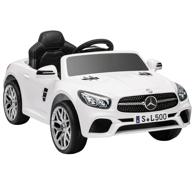Voiture électrique à conducteur assis PP blanc, argenté, noir <span itemprop=