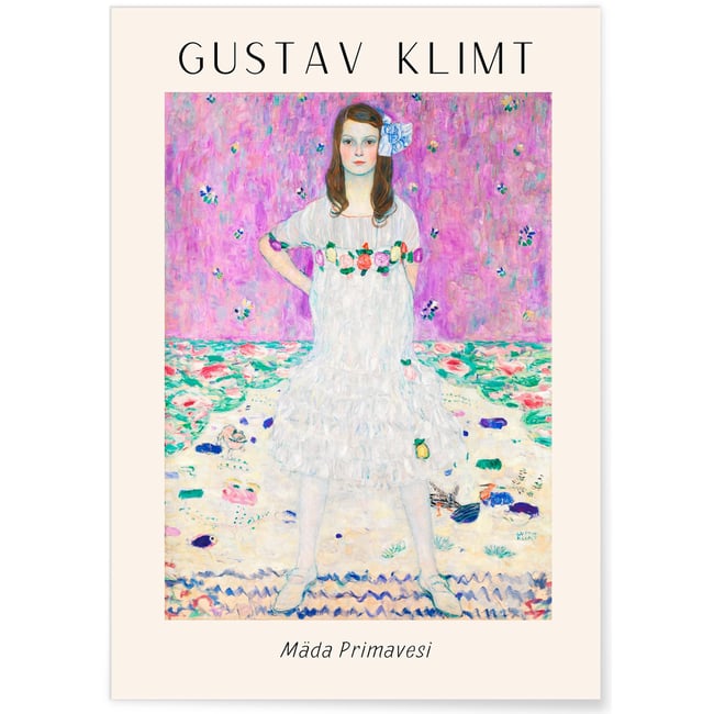 Affiche Gustav Klimt « Mâda Primavesi » Couleur blanc <span itemprop=