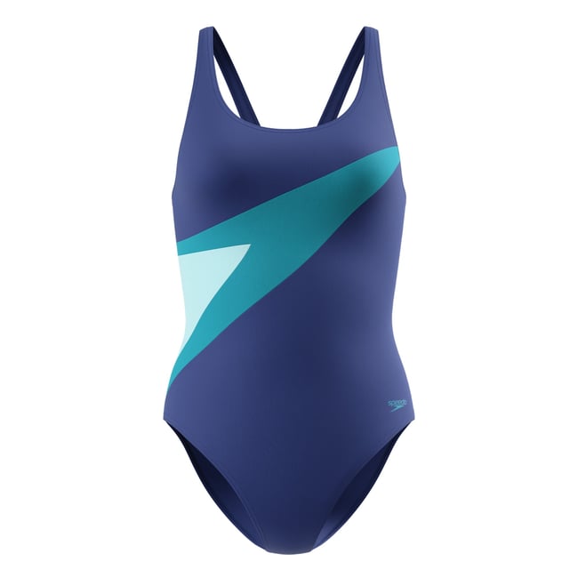 Maillot de bain 1 pièce motif/style blocs de couleurs HYPERBOOM bleu <span itemprop=