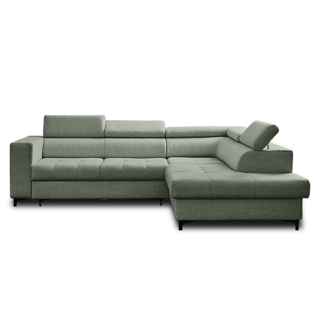 Canapé d'Angle Convertible en Tissu 5 places - OLINDA - LISA DESIGN