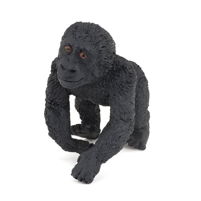 Figurine Bébé gorille noir <span itemprop=