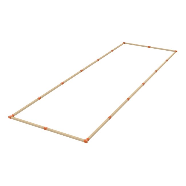 Terrain de pétanque Terrain de pétanque 12 x 4 m marron - orange <span itemprop=