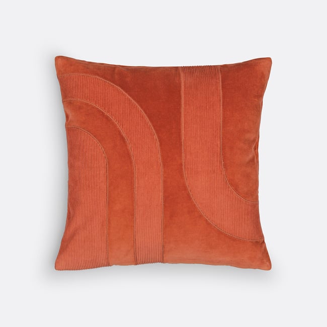 Housse de coussin 40 x 40 cm, velours, Brimo orange <span itemprop=