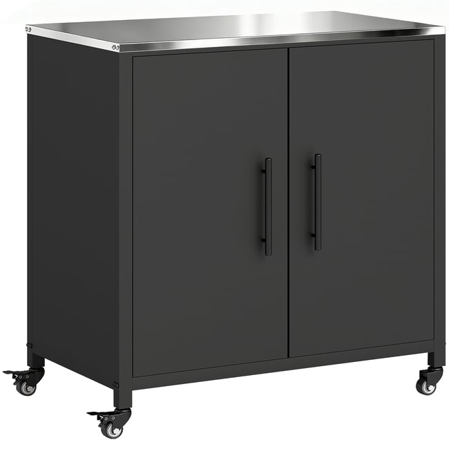 Armoire de rangement d'extérieur Métal Noir noir <span itemprop=