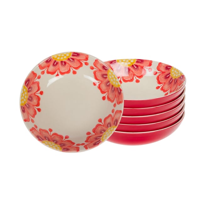 Assiette creuse Debbie 19 cm (lot de 6) Couleur blanc <span itemprop=