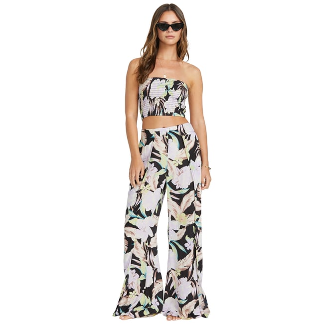 Pantalon à taille élastique SPLIT SPIRIT violet amethyst smoke <span itemprop=