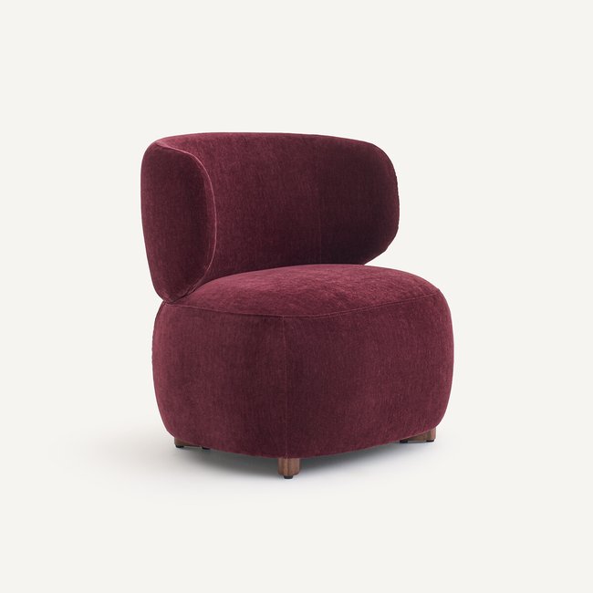 Chauffeuse en velours, MODALIE, design Emmanuel Gallina Couleur rouge bordeaux <span itemprop=