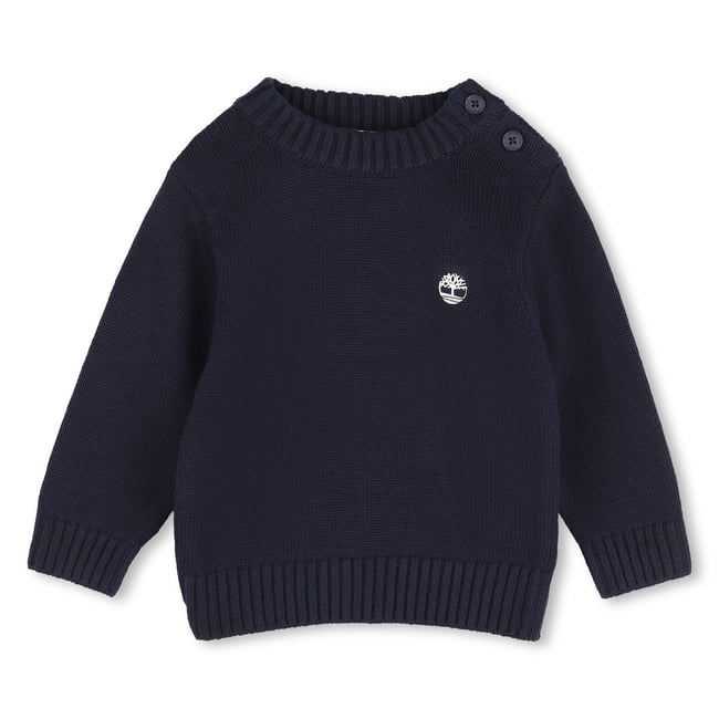 Pull en tricot bleu cargo <span itemprop=