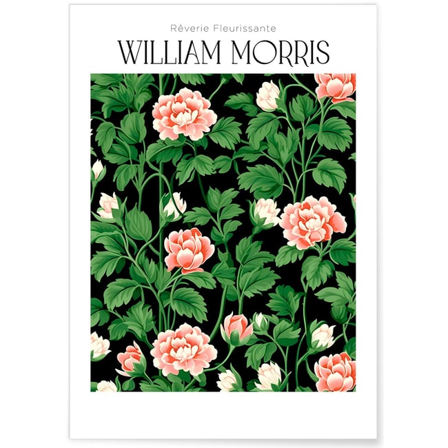 Affiche William Morris n°9 Couleur blanc <span itemprop=