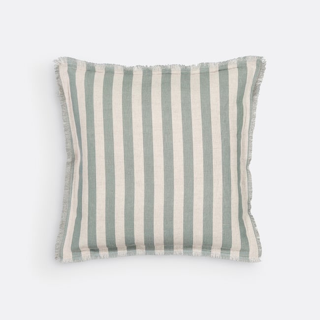Housse de coussin 40x40 cm lin/coton, Octavine naturel/gris <span itemprop=