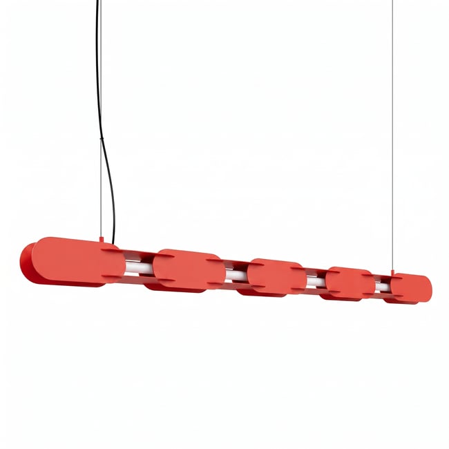 Suspension Acier Rouge LED 1 Chain Couleur rouge <span itemprop=