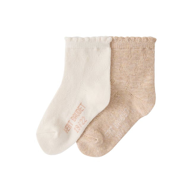 Lot de 2 chaussettes écru <span itemprop=