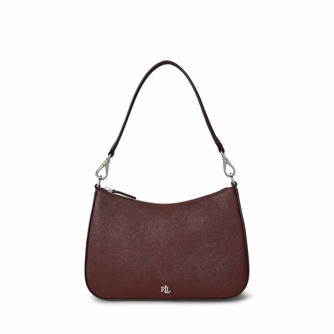 Sac en cuir porté épaule, DANNI M bordeaux <span itemprop=