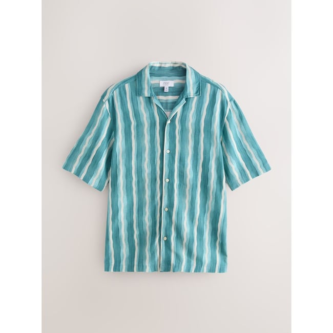 Chemise manches courtes et rayures aquarelle - NEXT