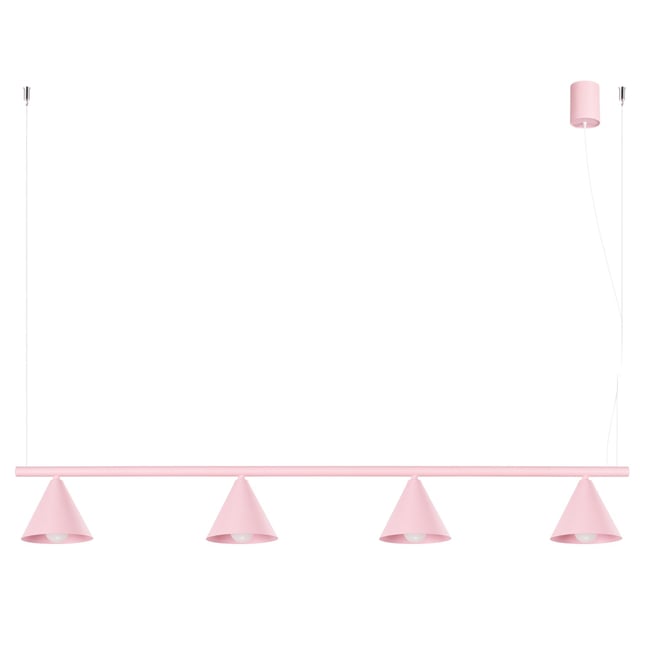 Lustre Acier Rose E14 4 Nox Couleur rose <span itemprop=