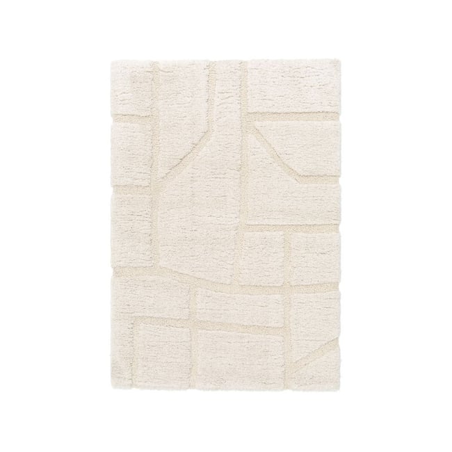Tapis poils poils longs style , MARINA Couleur ecru <span itemprop=
