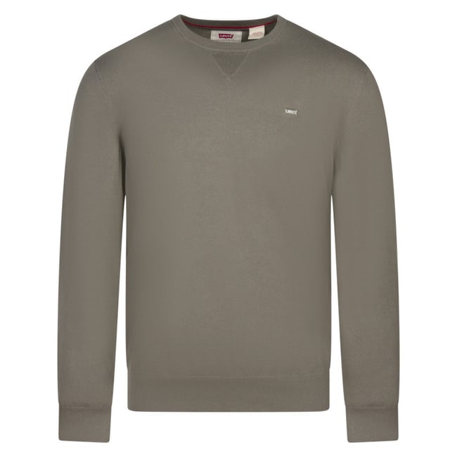 Pull Levi's® coton avec manches longues et col rond beige beige <span itemprop=