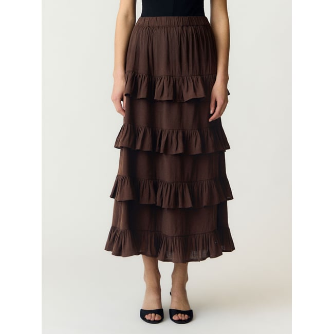 Jupe Longue coffee bean <span itemprop=