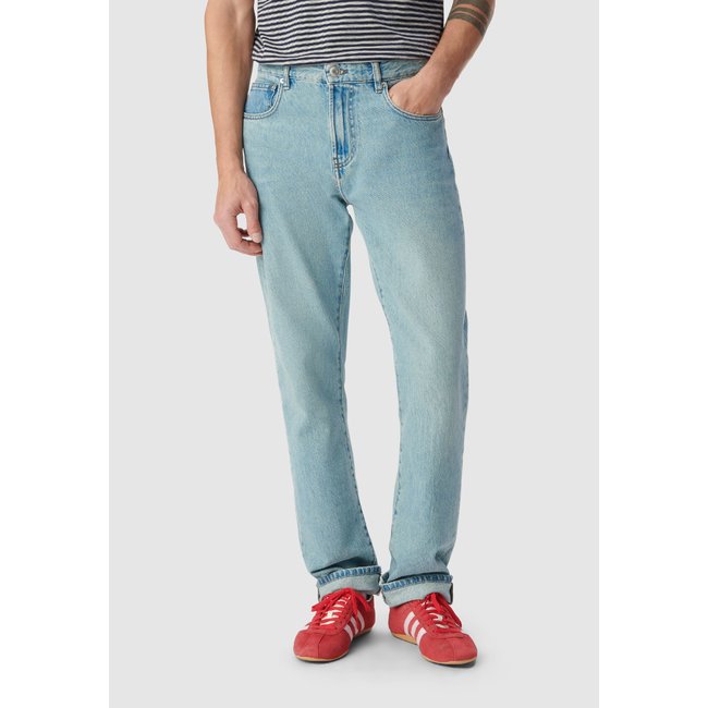 Jean droit SERGE indigo <span itemprop=