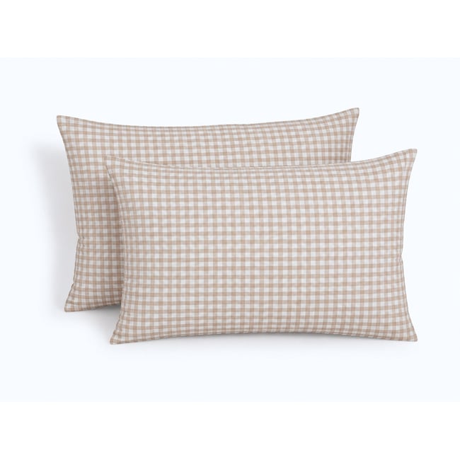 Taie d'oreiller (x2) coton lavé LUNAS - FEBRONIE