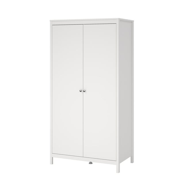 Armoire 2 portes - BARCELONE Couleur blanc <span itemprop=