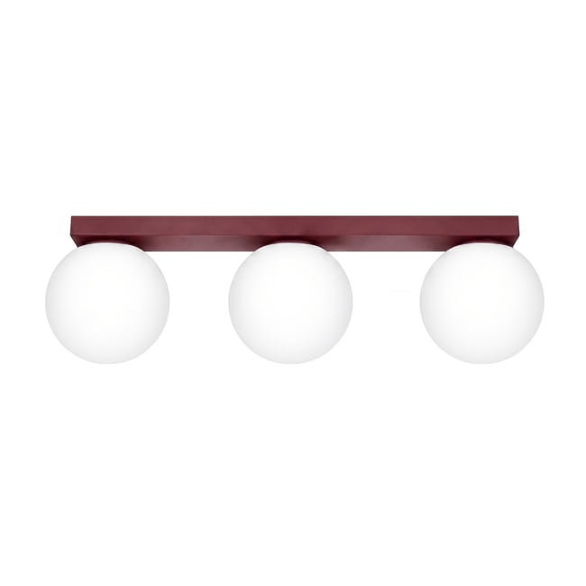 Plafonnier Acier Bourgogne G9 3 Yoli Couleur bourgogne <span itemprop=