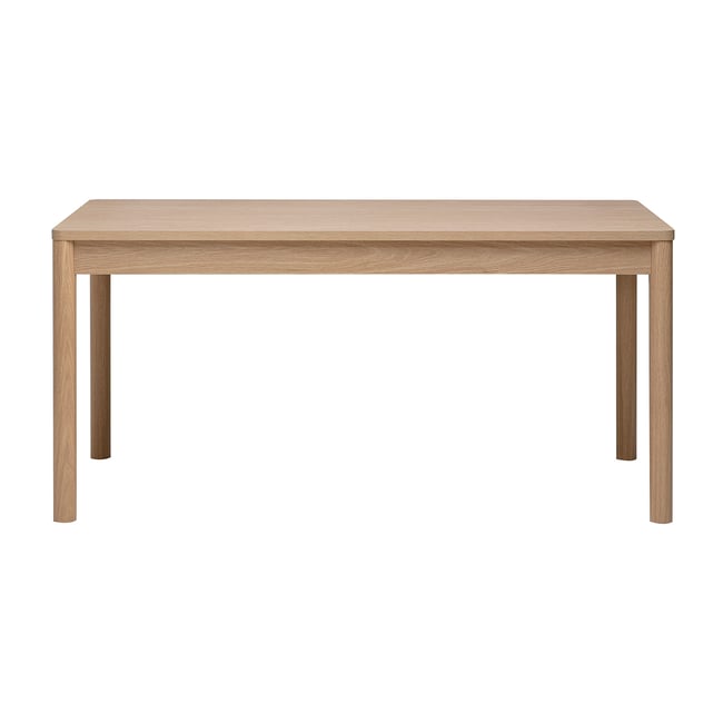 Table à manger rectangulaire avec rangements finition bois clair chêne L160 cm IZZIE - MILIBOO
