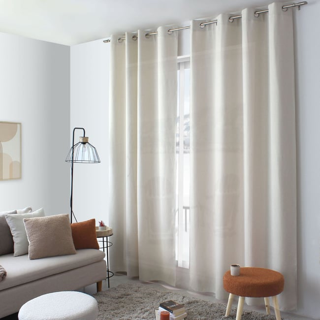 Rideau à oeillets en velours chenillé - HOME MAISON