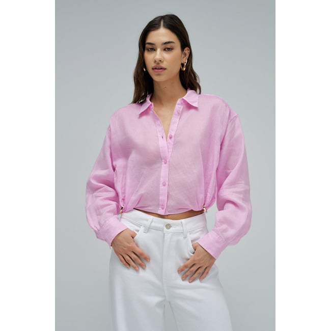 CHEMISE CROPPED rose <span itemprop=
