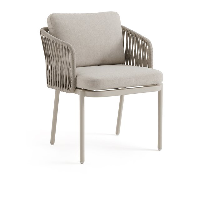 Sillón de mesa con cincha tejida, Leandra arena <span itemprop=