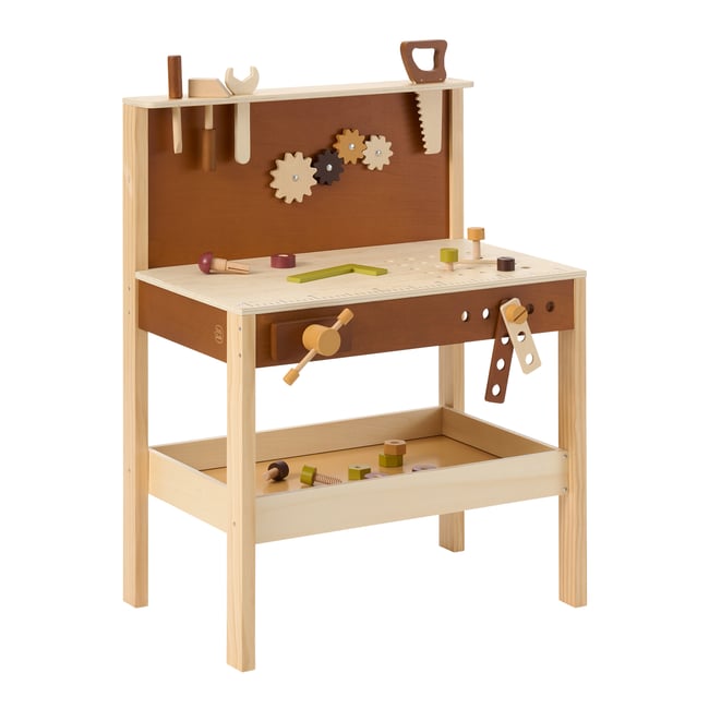 Établi de bricolage NOYER marron <span itemprop=