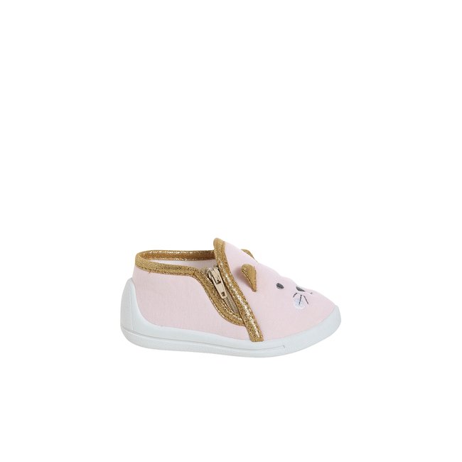 Chaussons zippés en toile - VERTBAUDET