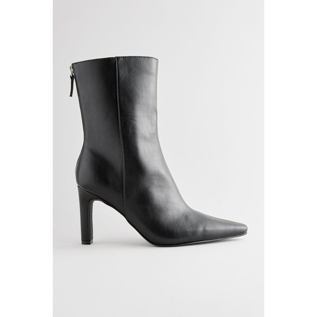 Bottines avec faux zip noir <span itemprop=