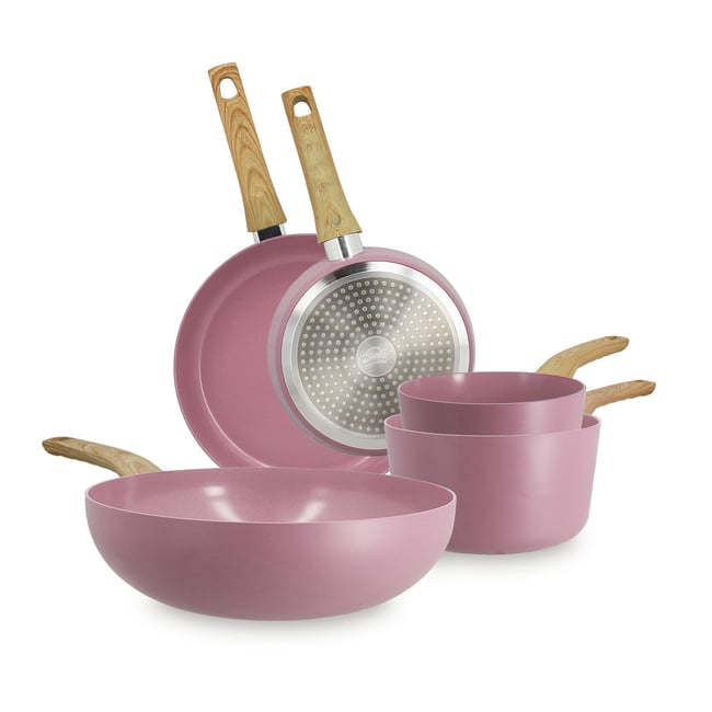 Set de 5 pièces en aluminium recyclé, COLORAMA lilas <span itemprop=