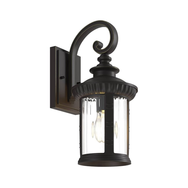 Applique extérieure en aluminium antique Couleur marron, or, transparent <span itemprop=