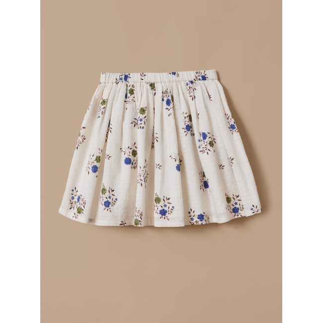 Jupe imprimée volantée imprimé rosa blue <span itemprop=