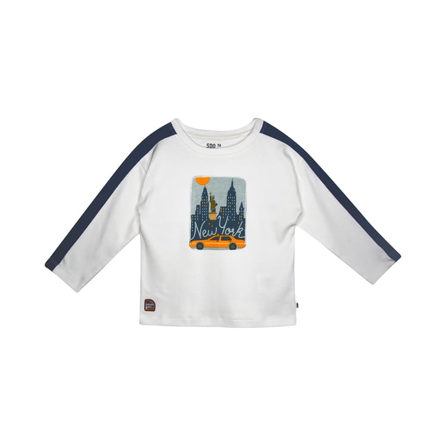 Tshirt melchior interlock manches longues enfant beige <span itemprop=