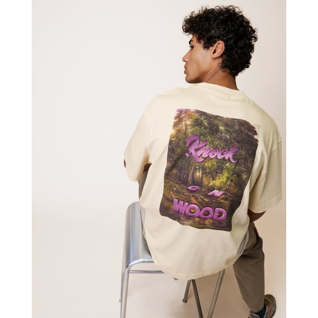 T-shirt en maille écru <span itemprop=