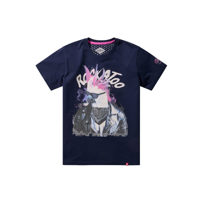 T-shirt graphique cacatoès rock bleu <span itemprop=
