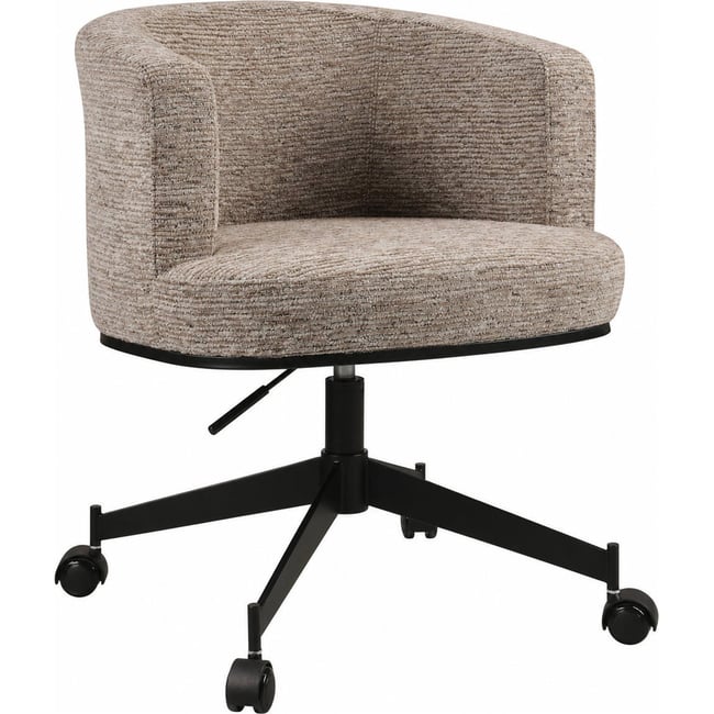 Chaise de repas pivotante à roulettes Couleur mocca linear <span itemprop=
