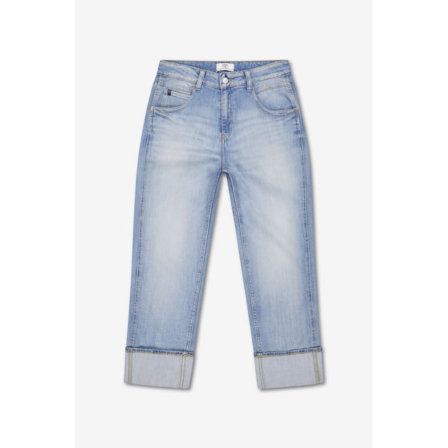 Jeans loose, large 400/60 girlfriend , 7/8ème blue <span itemprop=