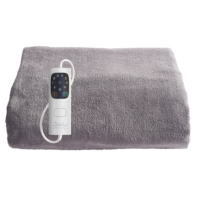 Intelliheat Luxury Heated Throw in Grey, grey, DREAMLAND