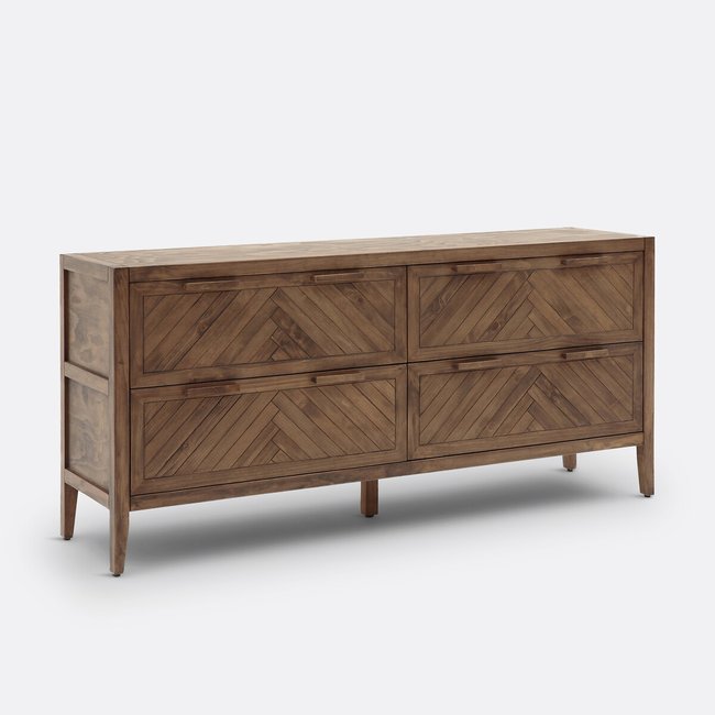 Nottingham Solid Pine 4-Drawer Chest, dark wood, LA REDOUTE INTERIEURS
